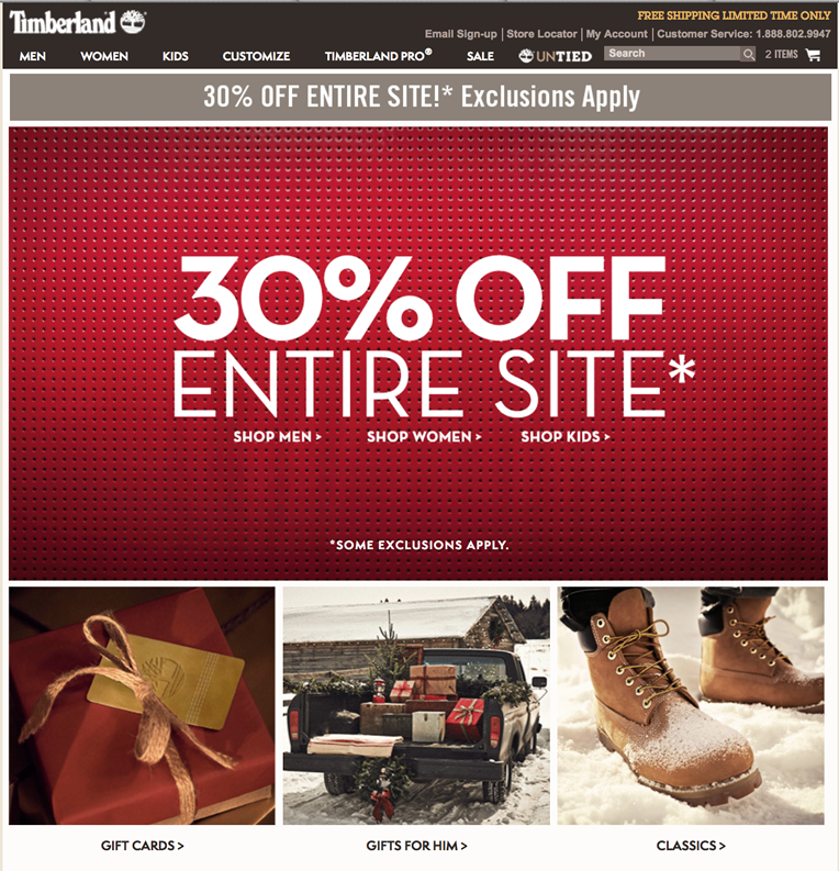 Timberland – Cyber Monday 2014 Deals & Coupons