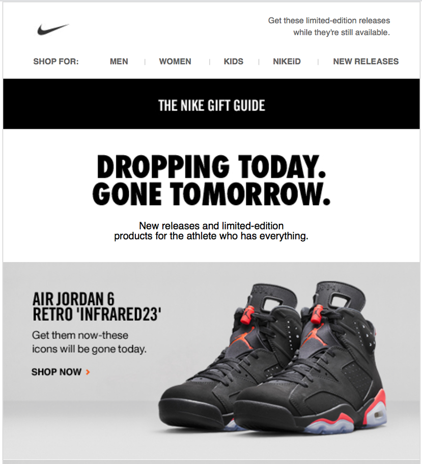 when does nike black friday sale end