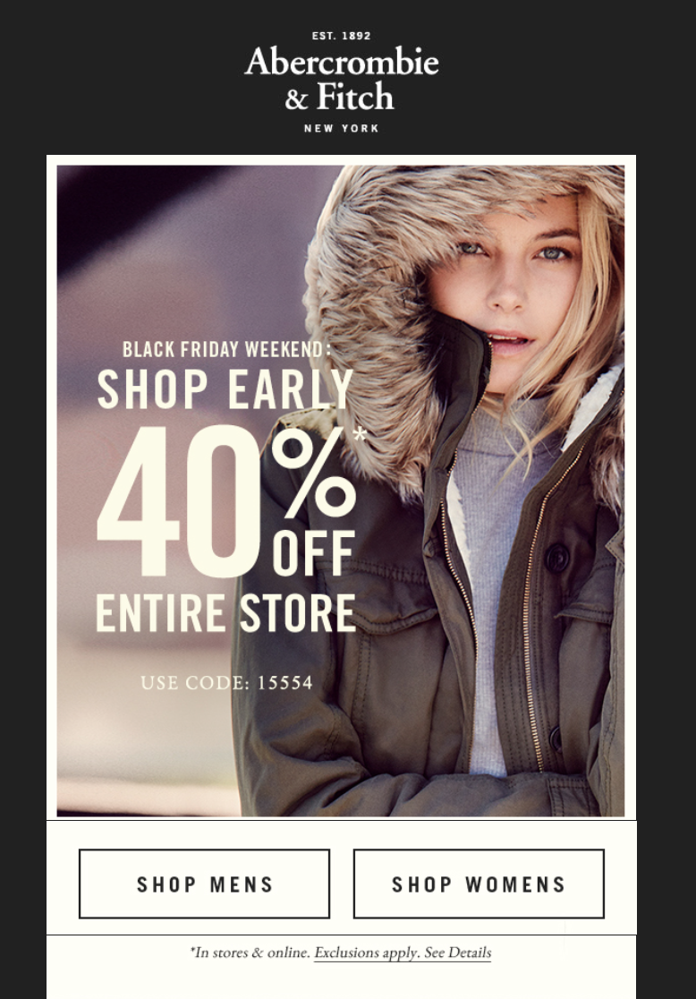 abercrombie and fitch black friday sale