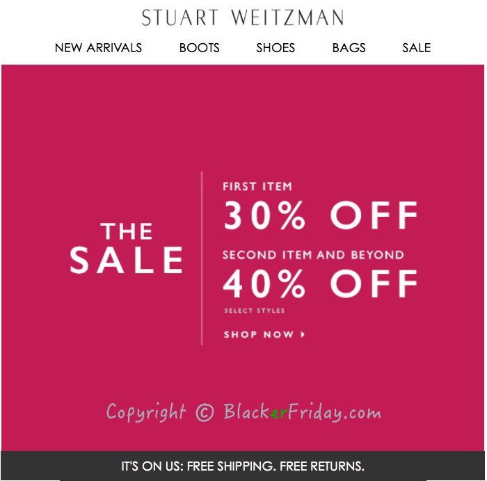 Stuart Weitzman Cyber Monday Sale 2020 
