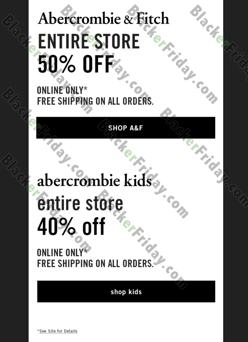 abercrombie and fitch cyber monday 2018
