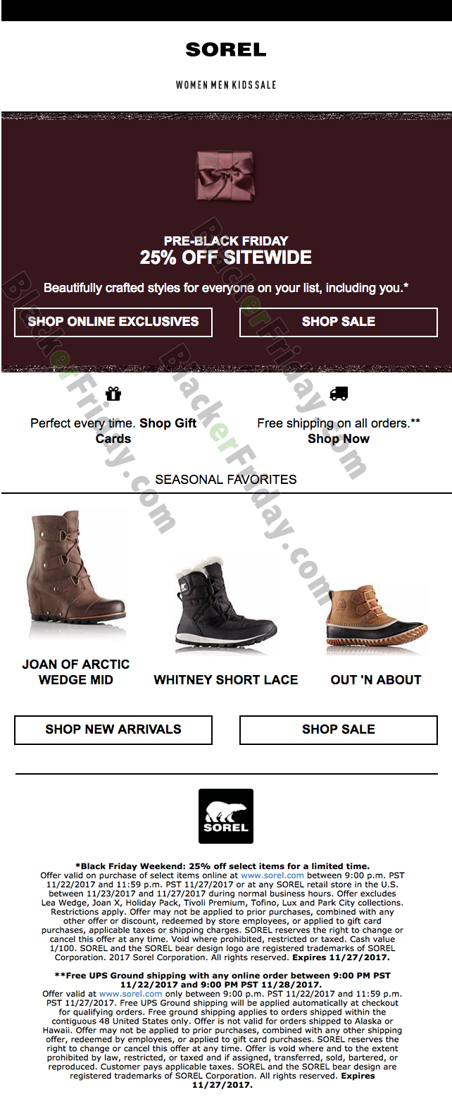 Sorel Black Friday 2020 Sale - What to 