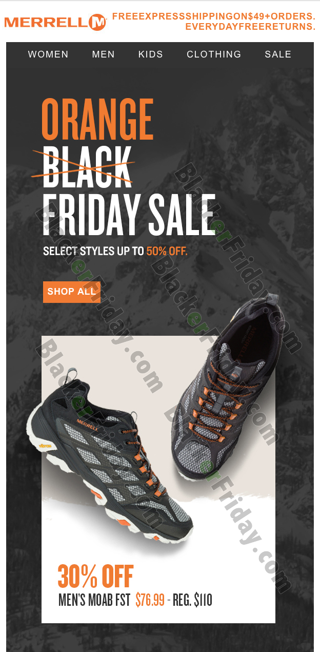 Cyber Monday 219 Merrell TO 66% OFF
