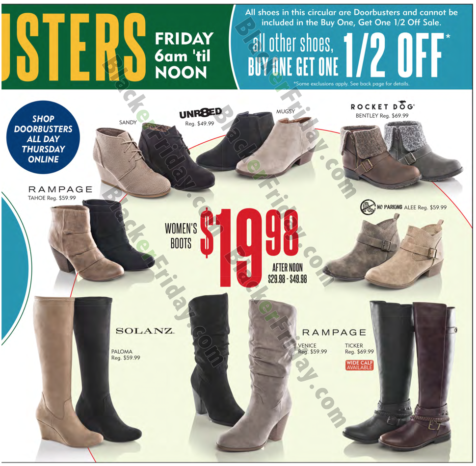 shoe carnival boots on sale