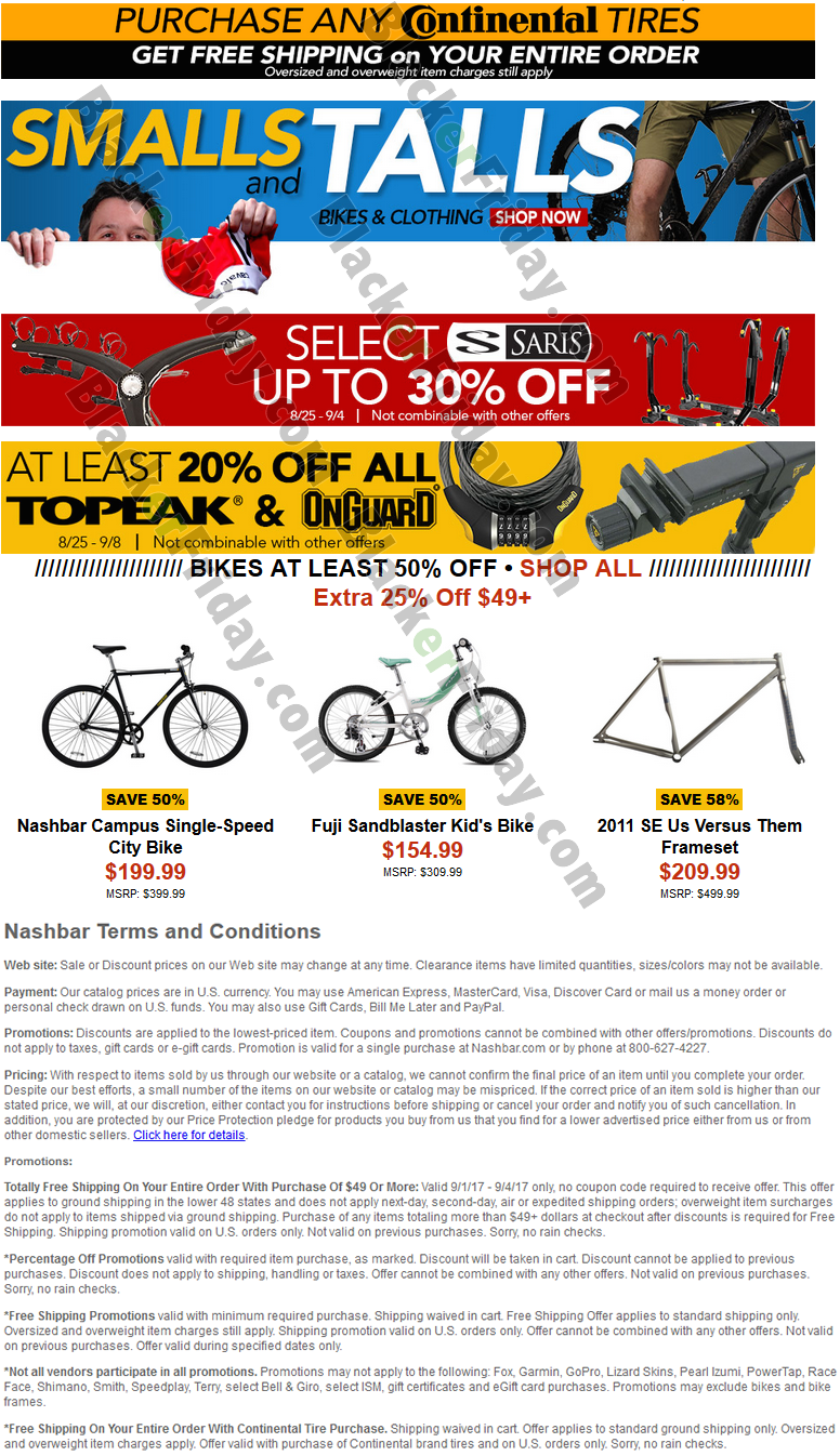 bike nashbar coupon