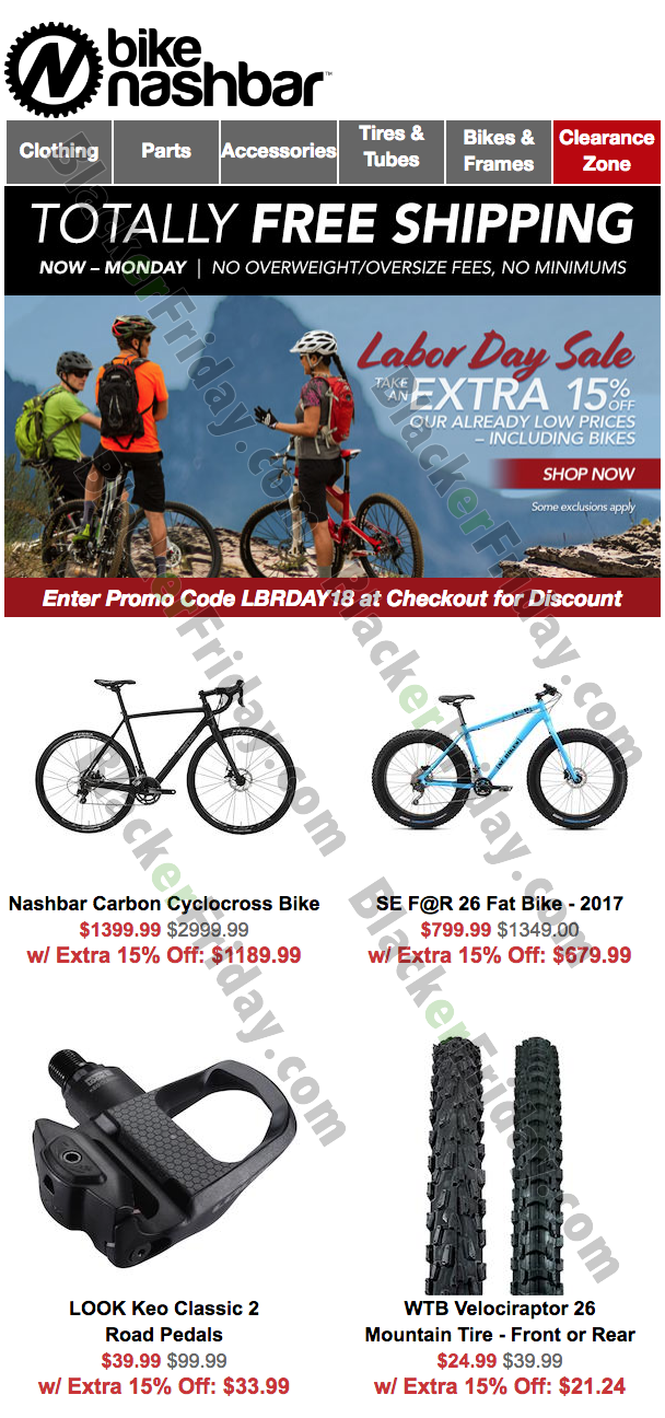 labor day bike sale