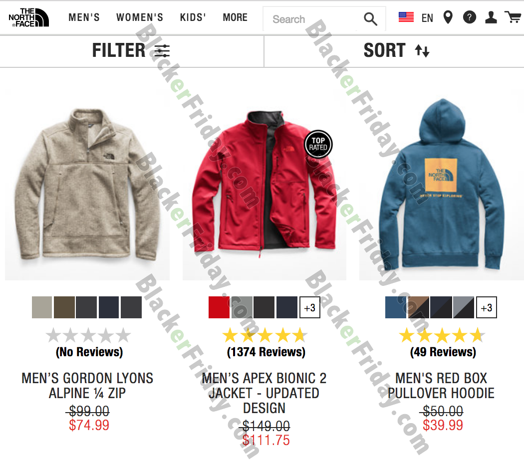 north face thanksgiving sale