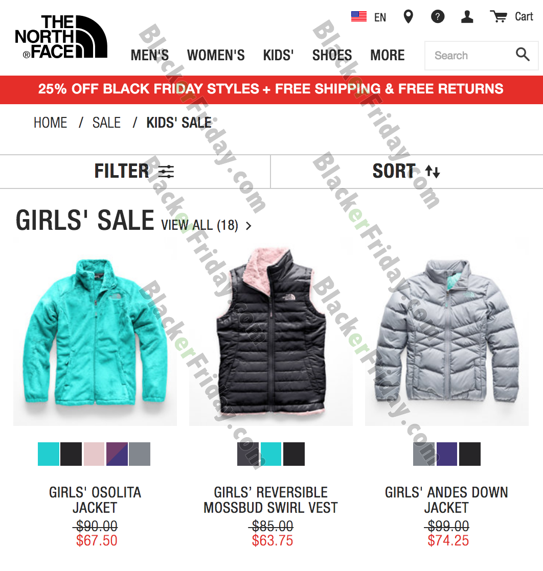 cyber monday north face deals 2018