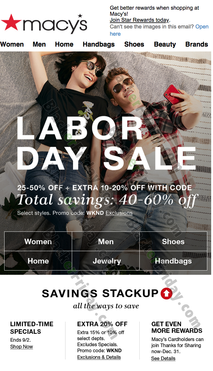 Macy's Labor Day Sale 2021 Blacker Friday