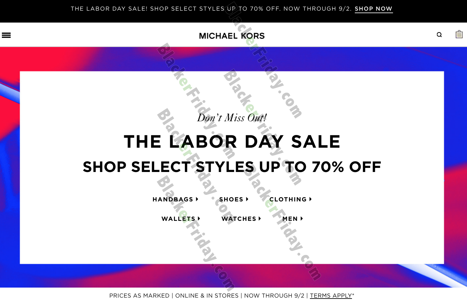 michael kors labor day sale