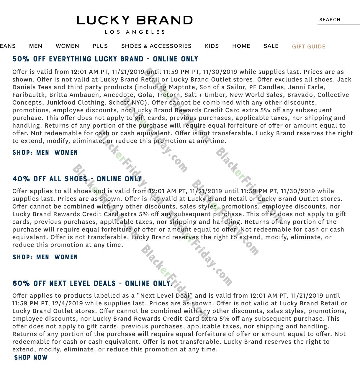 lucky brand outlet black friday