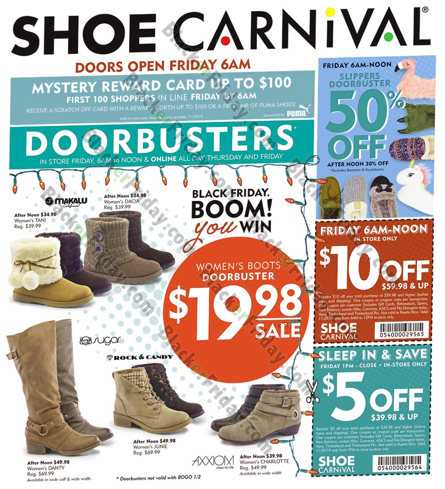 time does shoe carnival close