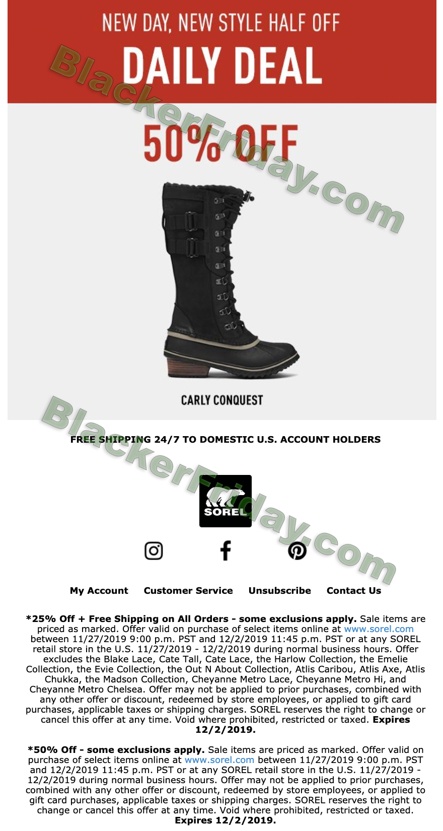 sorel womens boots black friday