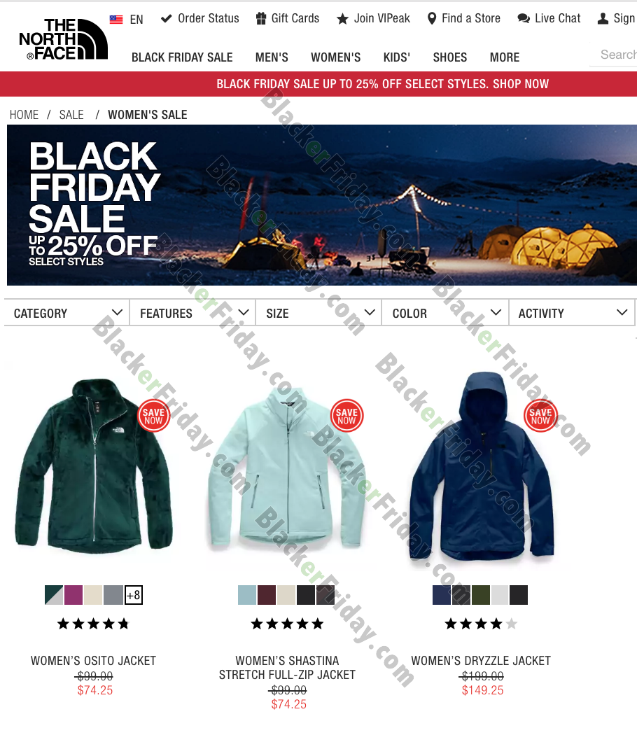 the north face black friday sale