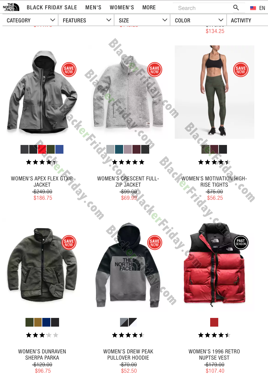 black friday 2017 the north face 