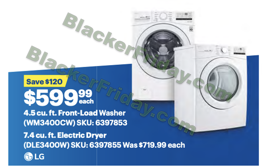 LG Washer/Dryer Black Friday 2021 Sale & Deals - Blacker Friday