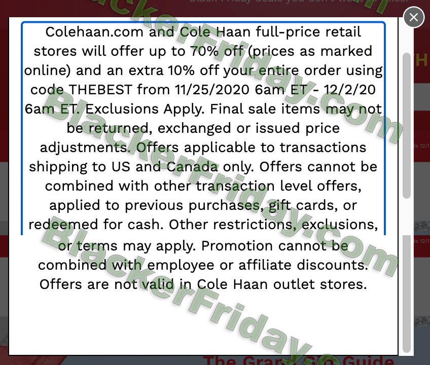 Cole Haan Black Friday 2021 Sale - What 