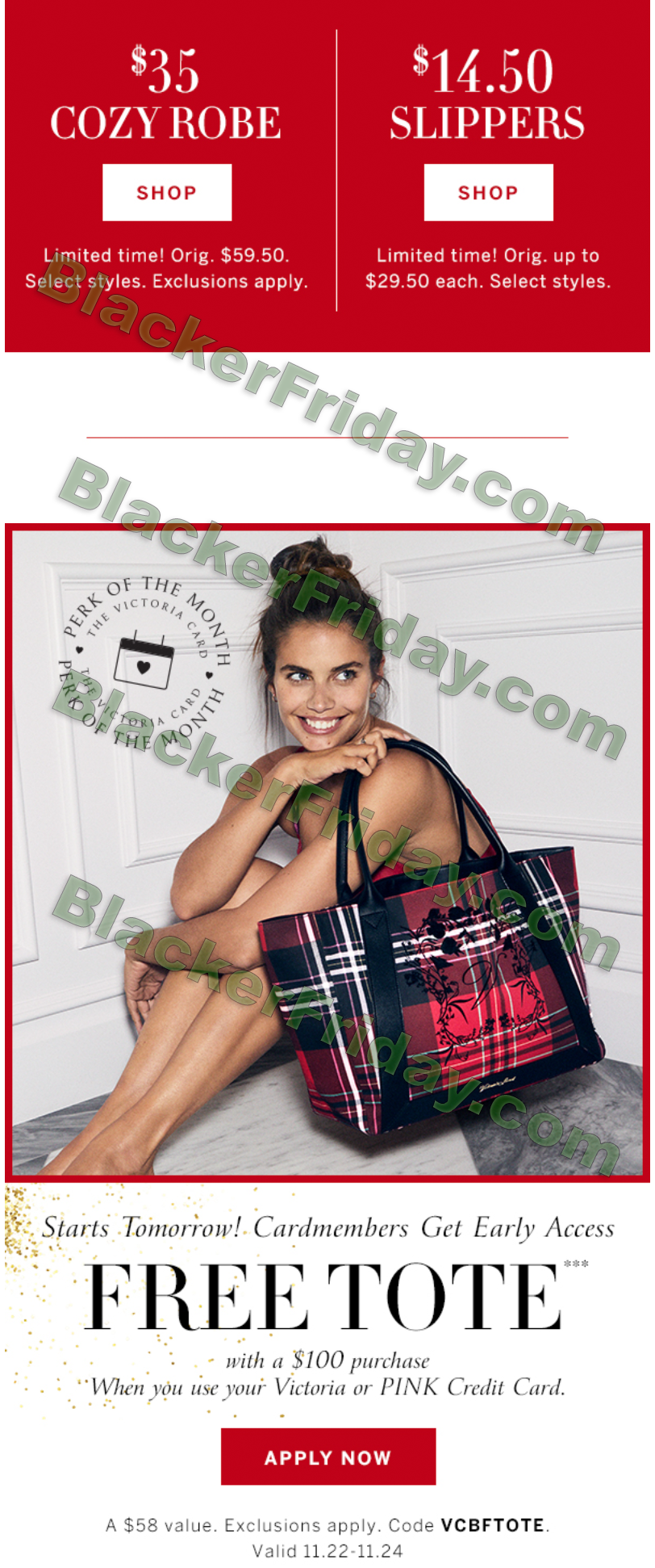 Victoria's Secret - Black Friday is SO ON: get a FREE tote when