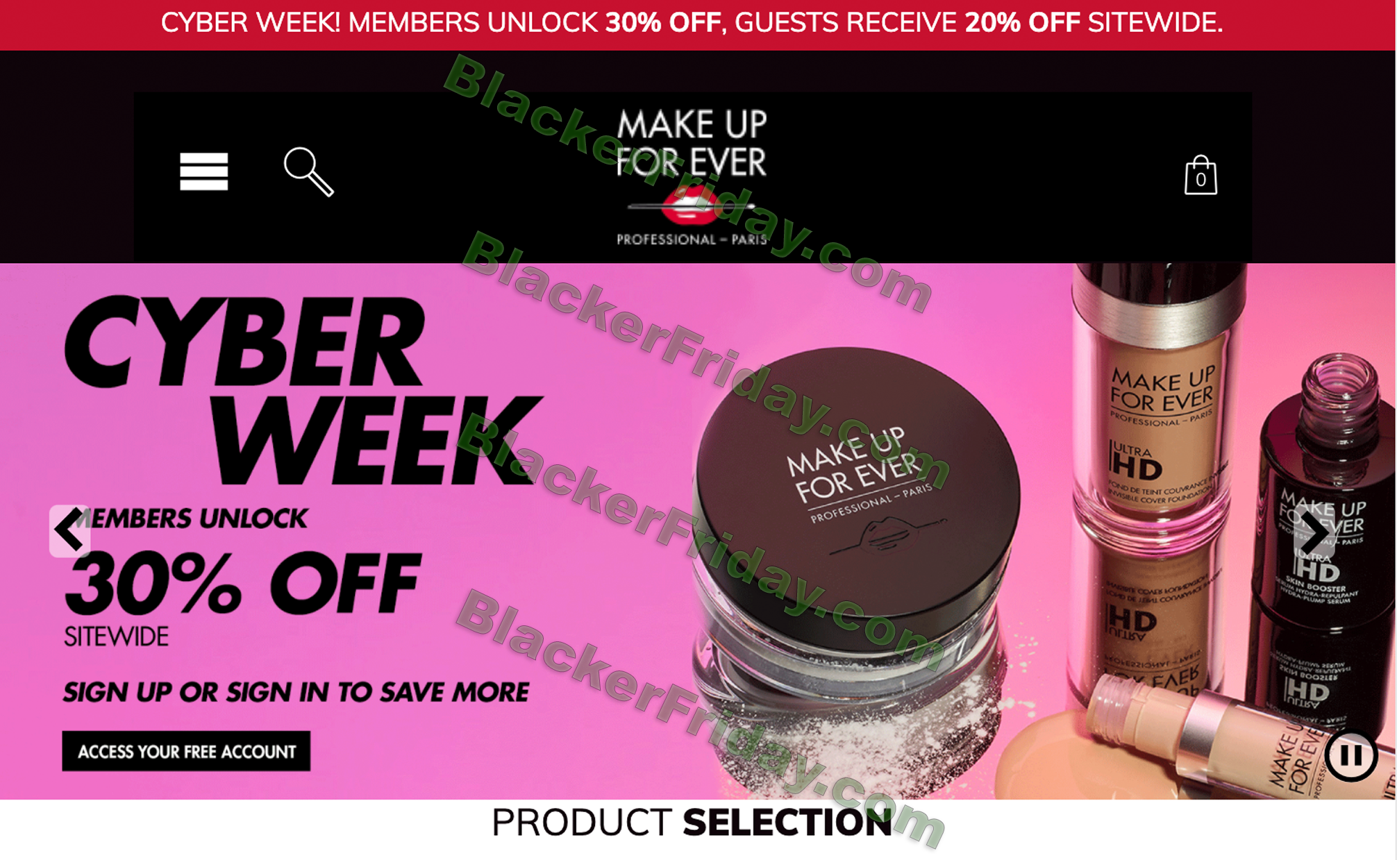 Makeup Forever Cyber Week Sale - 30% off everything for members (free to  sign up), 50% off ultra HD foundation : r/MUAontheCheap